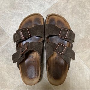 Birkenstock chocolate suede
